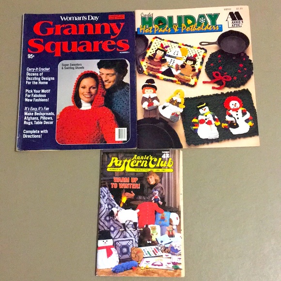 Vintage Art 3 Vintage Crochet Pattern Books Poshmark